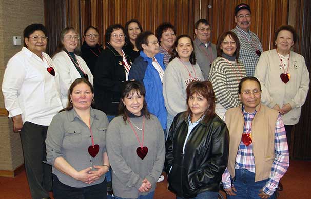 A group of heart health trainees