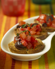 Bruschetta on a plate