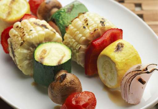 Grilled vegetable kabobs