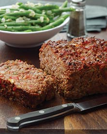 Meat loaf on a butcher block