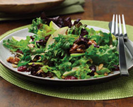 Autumn salad on a plate