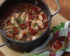 Jumpin' jambalaya in a pot