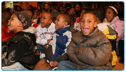 Photo of young children at rally