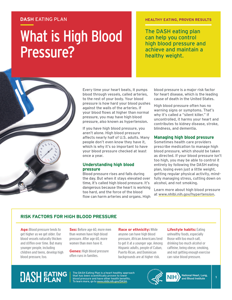 What Is High Blood Pressure? Fact Sheet | NHLBI, NIH