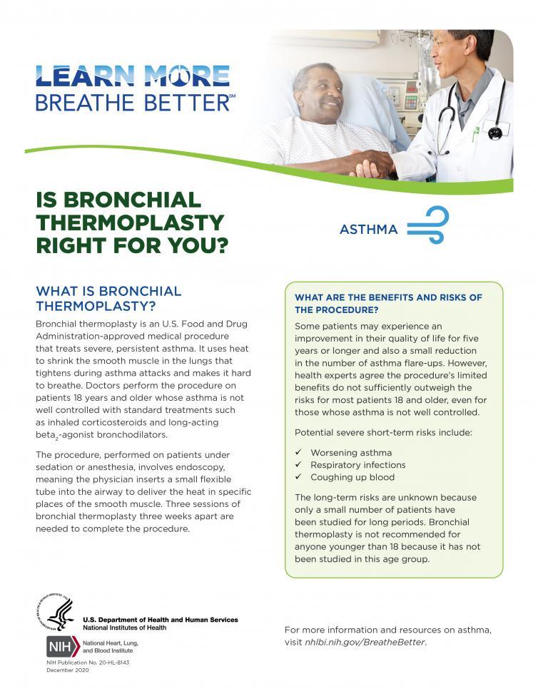 Is Bronchial Thermoplasty Right for You? Fact Sheet | NHLBI, NIH