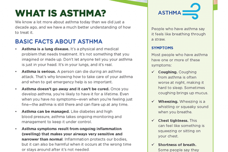 LMBB: Monitoring Your Asthma Fact Sheet | NHLBI, NIH